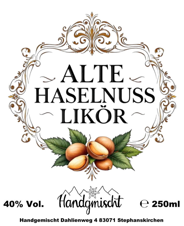 Alte Haselnuss Likör 40% vol