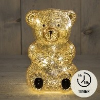 Glasfigur Bär - Metallic Gold