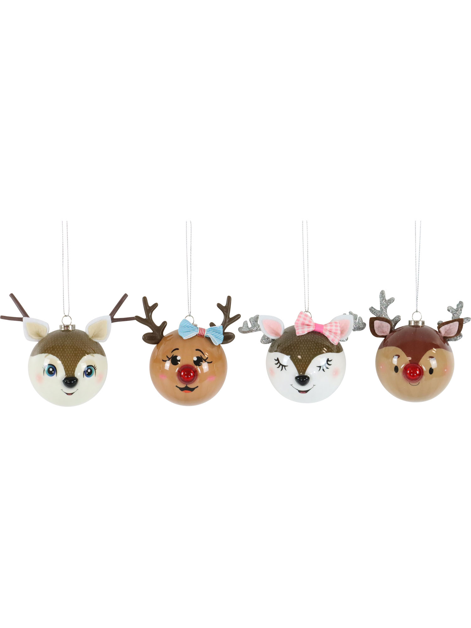 Kugeln - Crazy Deer - ø 6,5 cm 6fach Sortiert